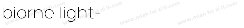 biorne light字体转换